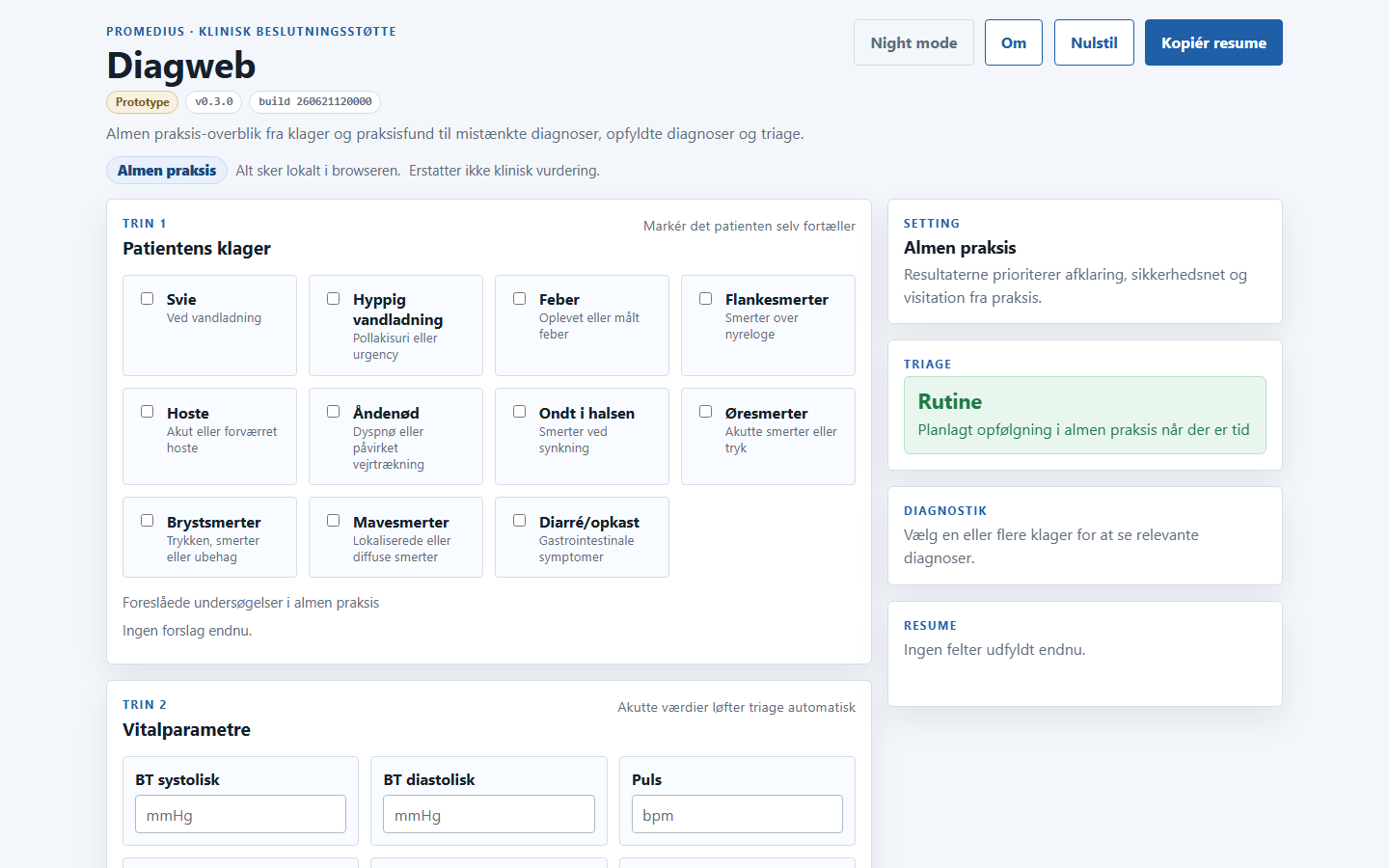 Screenshot af Diagweb