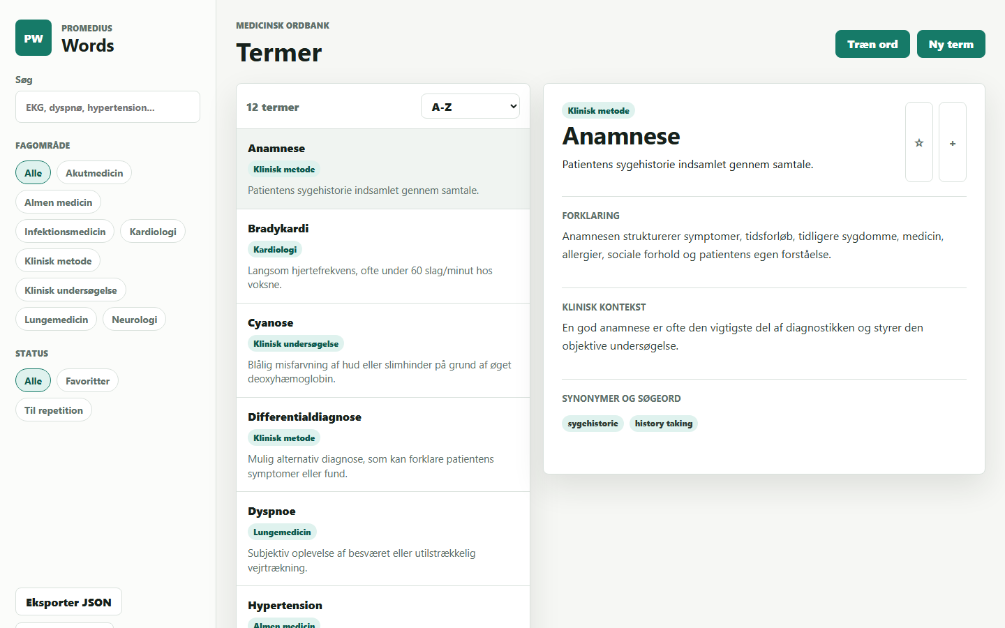 Screenshot af Promedius Words